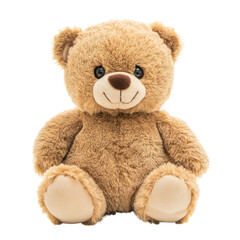 Obraz premium Cute Teddy Bear on White Background for Kids Transparent Background.