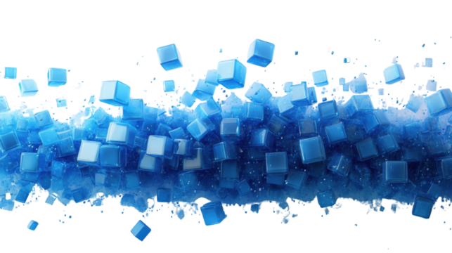 abstract blue isolated on white background 