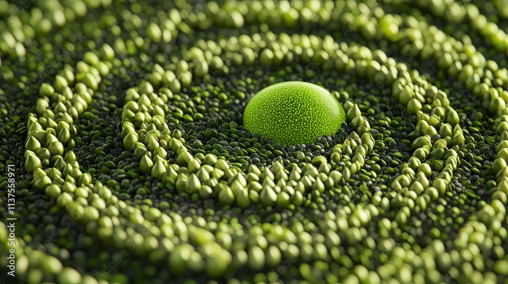 Poster Lime seed artwork creating spirals in nature creative design botanical environment close-up view artistic concept