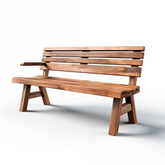 Sleek Wooden Bench for Parks with a Contemporary Style