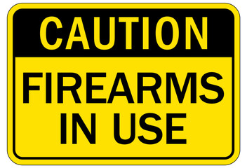 Gun owner sign firearms in use