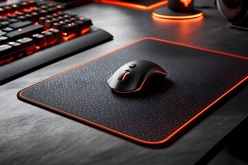 A modern gaming setup with RGB lighting