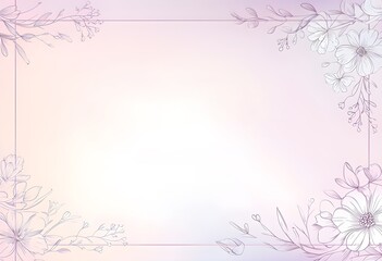 Obraz premium Easter Sale Banner with Soft Gradient and Floral Frame for Premium Promotions