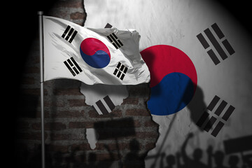 Protester and demonstration in south korea