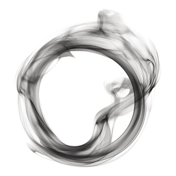 Smoke ring in motion icon isolated on a transparent background, ideal for design concepts, digital art, or visual effects content.