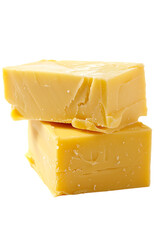 A Smooth, Golden Block of Butter with a Soft Texture, Isolated on a Transparent Background. Perfect for Food, Cooking, or Baking Themes