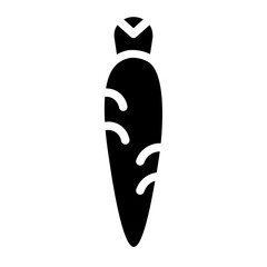 Carrot Fall Food Glyph Icon