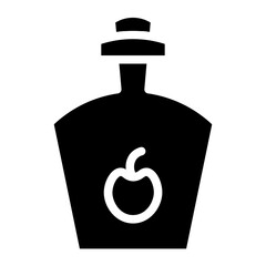 Obraz premium Holiday Cider Bottle Glyph Icon