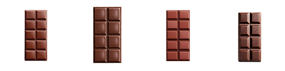 Assortment of Delicious Chocolate Bars in various Flavors and Designs Showcasing a Variety of Chocolate Products with Different Cocoa Content Shapes