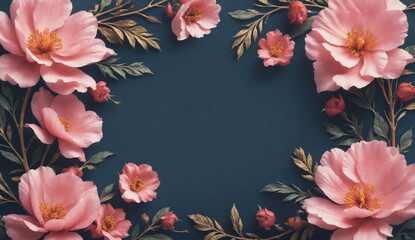 Obraz premium flower frame