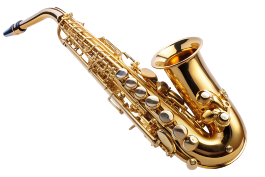 saxophone isolated on white background - Powered by Adobe