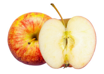 Top view apple isolated on white clipping path