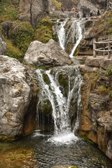 View of a Waterfall at Yuntai Mountain in Henan, China