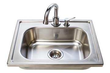 Fototapeta premium stainless steel kitchen sink