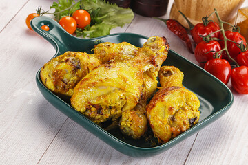 Roasted Chicken leg drumsticks with curry sauce