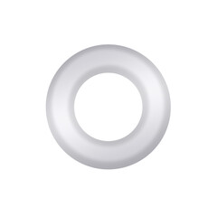 silver white eyelet grommet for hang tag or binder isolated transparent background 