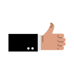 Thumbs Up Pose Vector Illustration