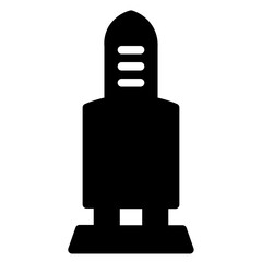 Army Bullet Gun Glyph Icon