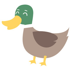 Cartoon Duck Character Illustration, Design Inspiration, Illustration, Character