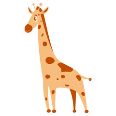 Cartoon Giraffe Character Illustration, Design Inspiration, Illustration, Character