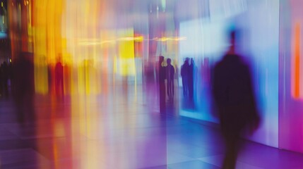 Vibrant Urban Art: Neon Lights and Abstract Color