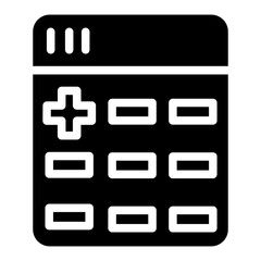 Add App Computer Glyph Icon
