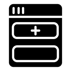 Add App Computer Glyph Icon