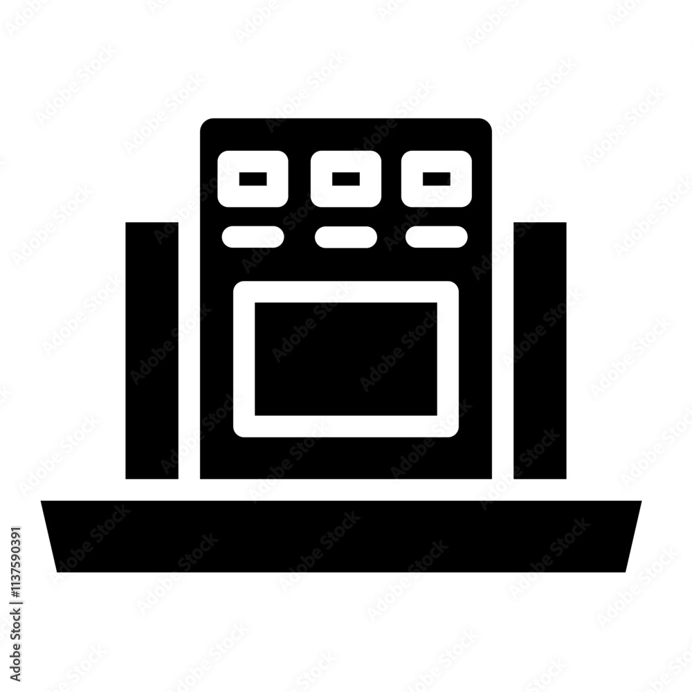 Poster layout web computer glyph icon
