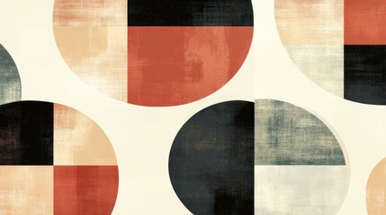 Abstract Geometric Patterns with Earthy Tones and Soft Textures