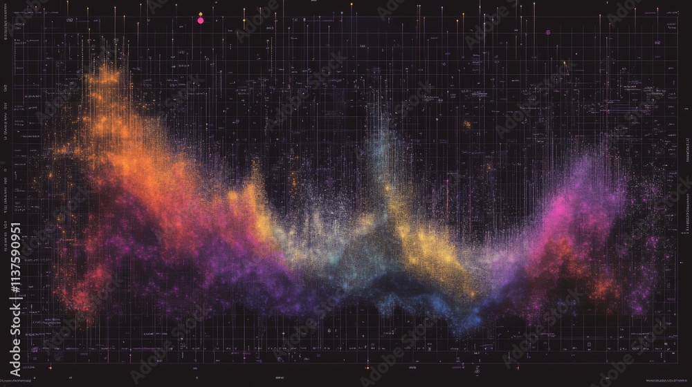 Poster Cosmic Color Spectrum Visualizing Stars and Galaxies Across Space
