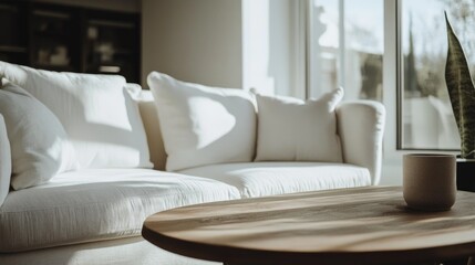 Modern Living Room with Large Windows