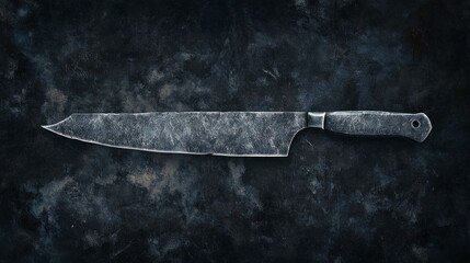 Rustic Steel Knife: A Culinary Masterpiece