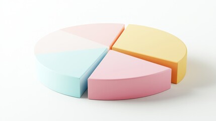Obraz premium Colorful Circular Chart Model for Educational Presentation Needs