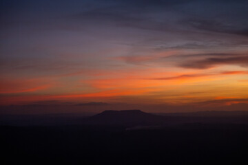 sunset over the mountains