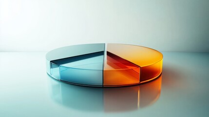 Fototapeta premium Modern Circular Chart with Vibrant Colors and Reflection Effect