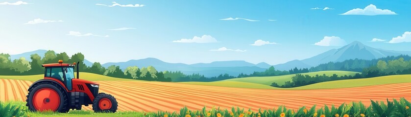Obraz premium Operation strategies flat design side view agriculture animation vivid