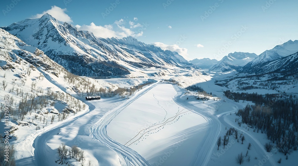 Poster avalanche prediction map with virtual twin tracking snowpack stability and weather data analytics in