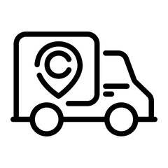 delivery truck Line Icon