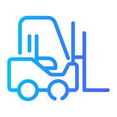 forklift Line Gradient Icon
