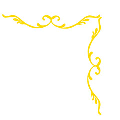 Gold Carved Corner Border