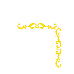Gold Carved Corner Border