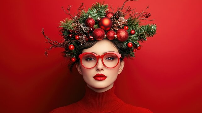 Festive Holiday Christmas Hair