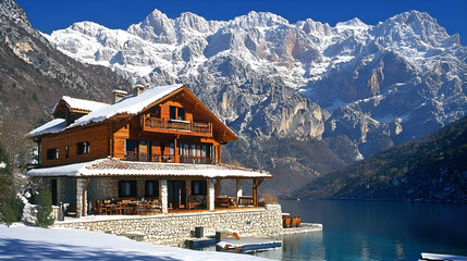 Naklejka premium Winter. It's a time for big holidays.