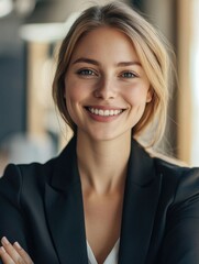 Fototapeta premium Confident Businesswoman in Office