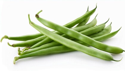 green beans isolated on white