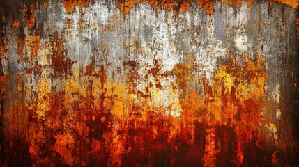 Fototapeta premium Rustic Aged Metal Wall Art: A Striking Abstract Design