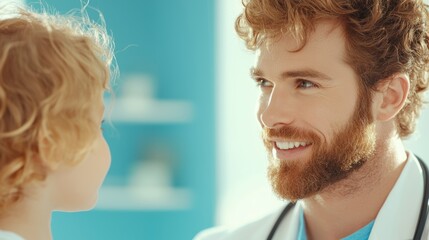 A smiling pediatrician playfully checks a young child reflexes with a reflex hammer, creating a positive and engaging experience during a routine check up.