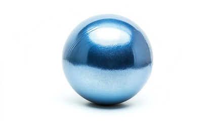 Blue metallic sphere isolated on white background