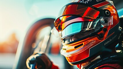 Race Car Driver Ready for the Track