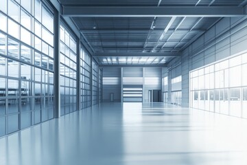 Fototapeta premium Minimalist Futuristic Factory Exterior Design for Modern Architecture Projects
